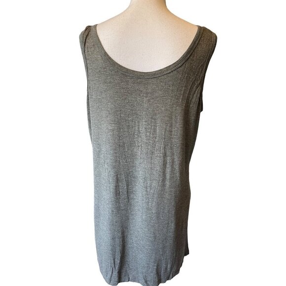 NorthCrest Essential Tank Top Grey 1X 16-18 Longer Length Womens Shirt New - Picture 3 of 12